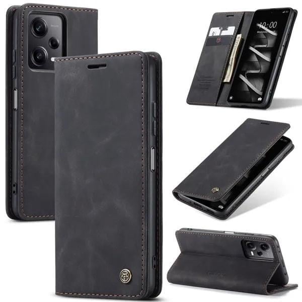 Чехол книжка с магнитом Xiaomi Redmi Note 12 Pro 5G CaseMe Black (33841-2B)