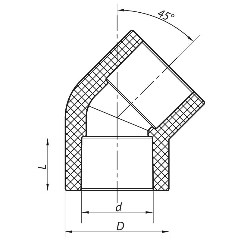 Кут 45 KOER K0018.Pro 63 PPR (KP0022) - фото 3