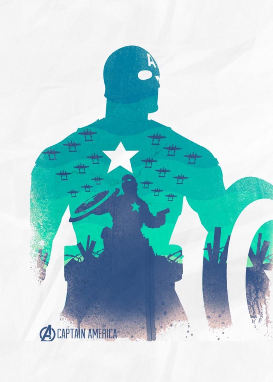 Картина GeekLand Captain America minimal 40х60 см (CA.09.114)