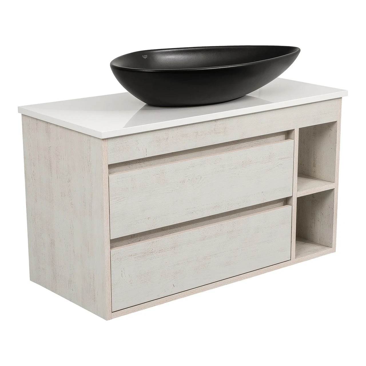 Тумба Шельф нордленд 100 см со столешницей Loft-Iron и умывальником Olive 74 см Черный матовый (2461187548) Тумба Шельф нордленд 100 см со столешницей Loft-Iron и умывальником Olive 74 см Черный матовый (2461187548)