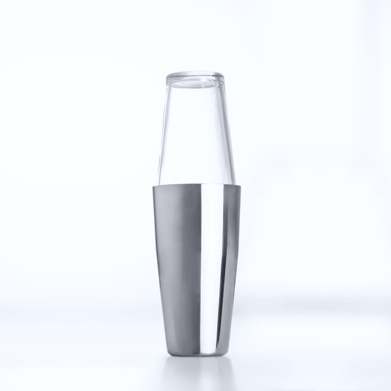 Шейкер Бостон Olin & Olin зі скляним стаканом для коктейлів 850/480 мл Сріблястий (6942-SH-850-480-b-s)