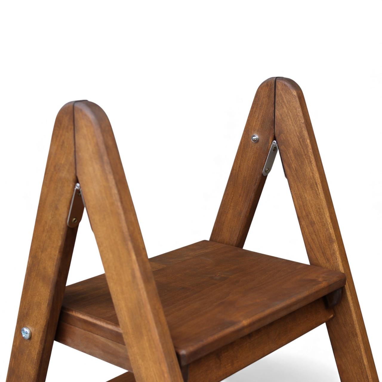 Табурет-лестница деревянный Студія Дерева Вільха бытовой двусторонний 2 ступеньки Орех темный (31002905) - фото 5 Табурет-лестница деревянный Студія Дерева Вільха бытовой двусторонний 2 ступеньки Орех темный (31002905) - фото 5