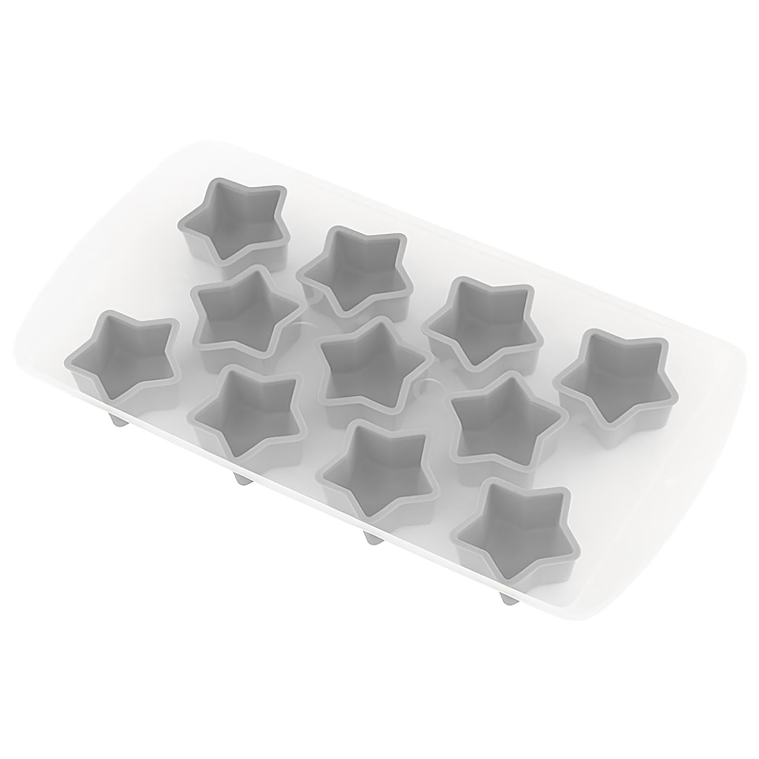 Форма для льда и конфет пластиковая с силиконовыми ячейками 21,5х11х2 см Серый (88078)
