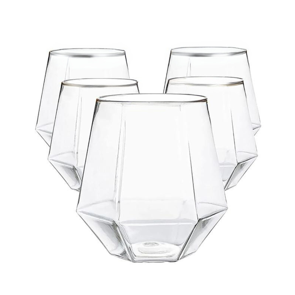 Набір пластикових склянок Діамант для напоїв святкові міцні 6 шт. 350 мл Прозорий - фото 10 Набір пластикових склянок Діамант для напоїв святкові міцні 6 шт. 350 мл Прозорий - фото 10