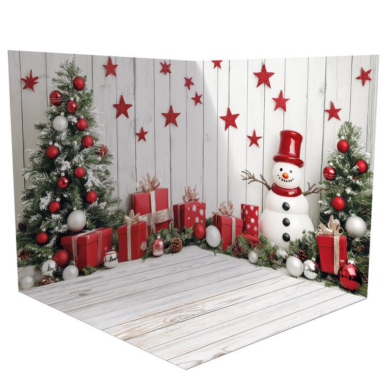 Фотофон новогодний угловой виниловый Frontlit 140x140 см 450 г/м2 №58532