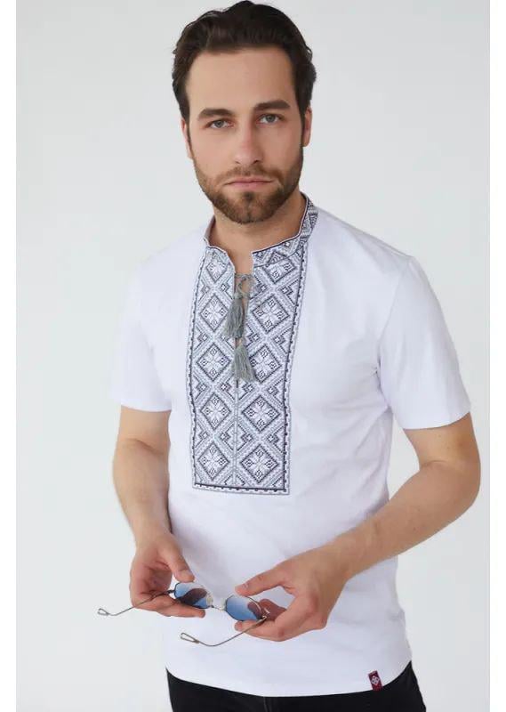 Вышиванка мужская р. 48 Белый (620)