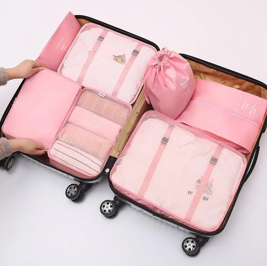 Комплект органайзерів для подорожей 8в1 нейлон Бежевий (КДО-40-46) - фото 7 Комплект органайзерів для подорожей 8в1 нейлон Бежевий (КДО-40-46) - фото 7