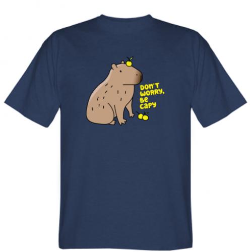 Футболка мужская Будь Капибарой S Темно-синий (12746032-8-181687-S)