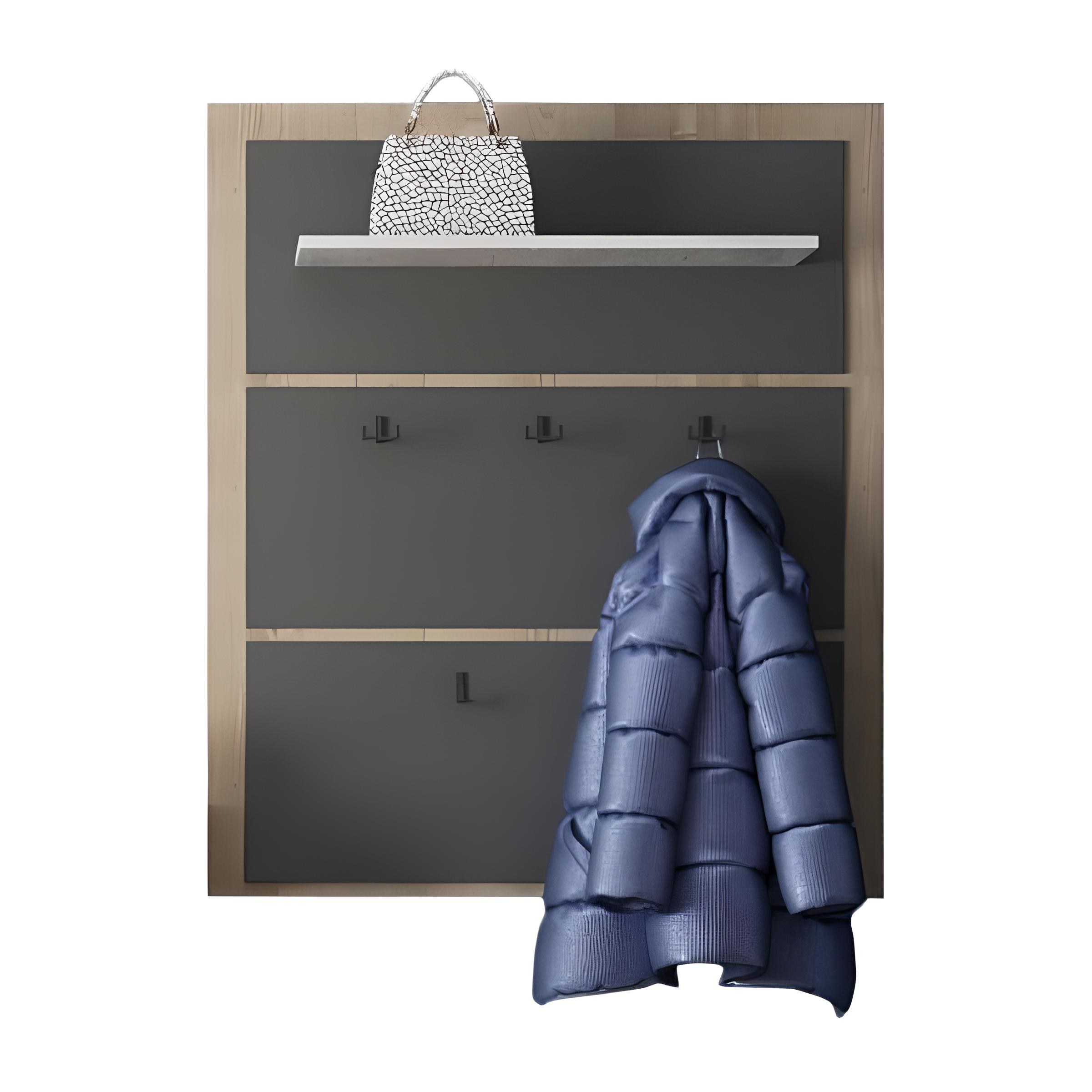 Вешалка в прихожую Світ Меблів Рио 950х232х1150 мм Дуб артизан/Антрацит