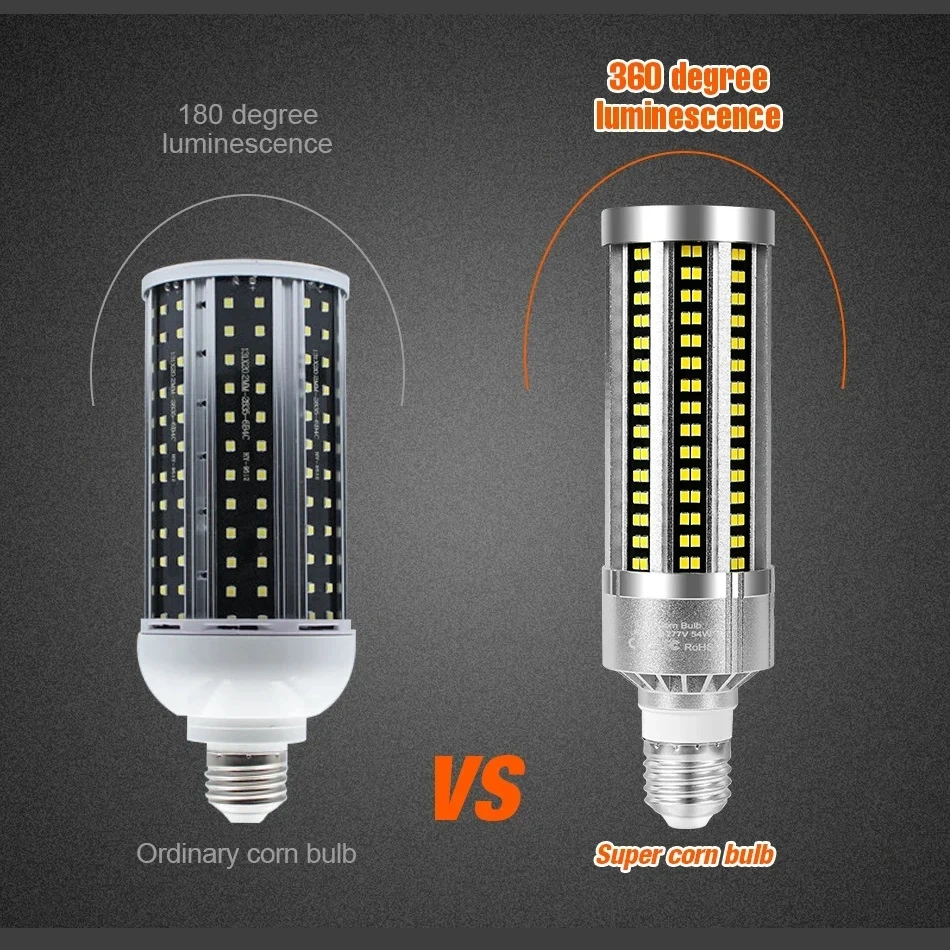 Лампа KukoBot Кукуруза E27 в алюминиевом корпусе на 480 светодиодов 80W - фото 8 Лампа KukoBot Кукуруза E27 в алюминиевом корпусе на 480 светодиодов 80W - фото 8
