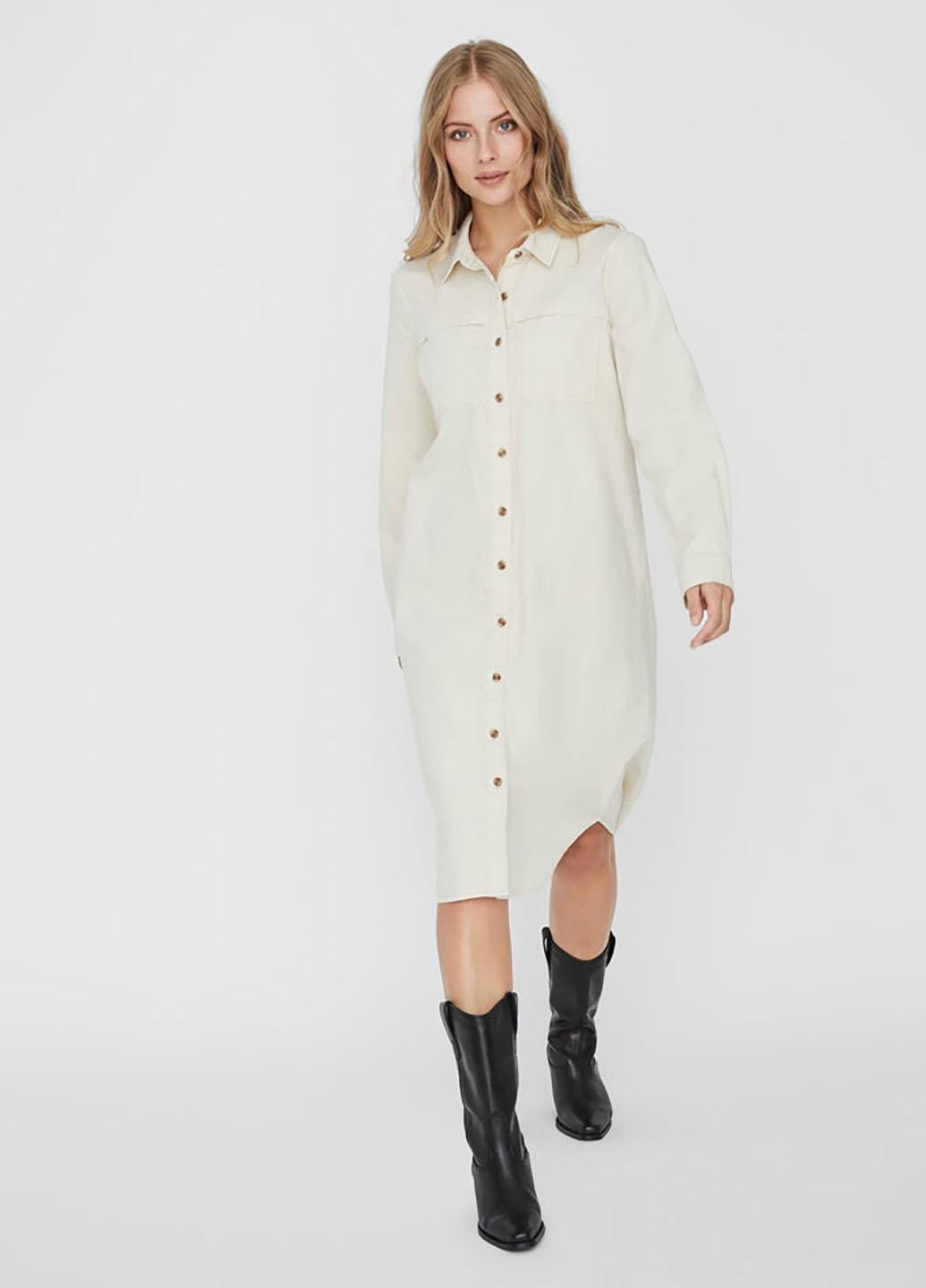 Платье Vero Moda XS Светло-бежевый (10231283b51)