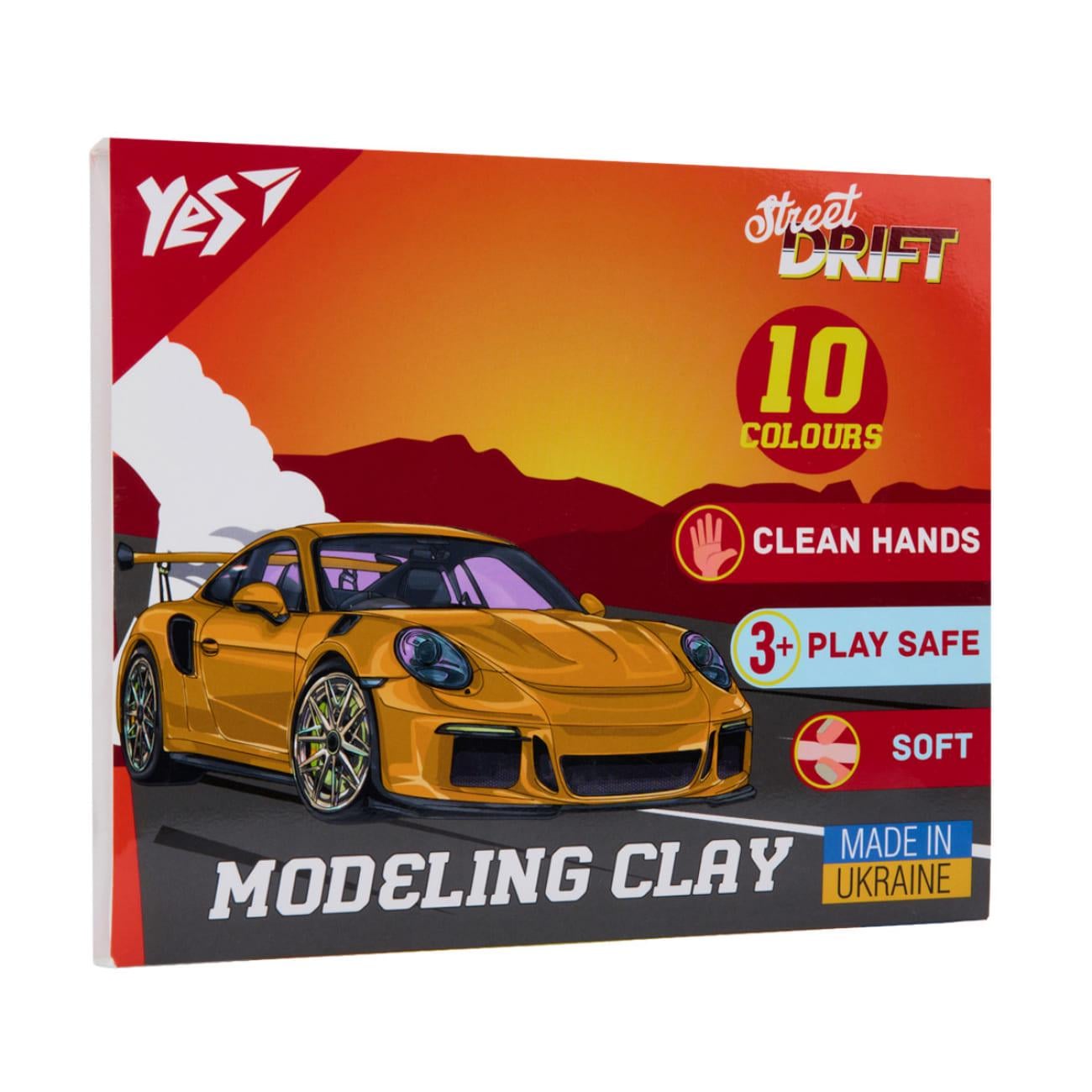 Пластилин YES King 10 цветов. 200г Drift (540666)