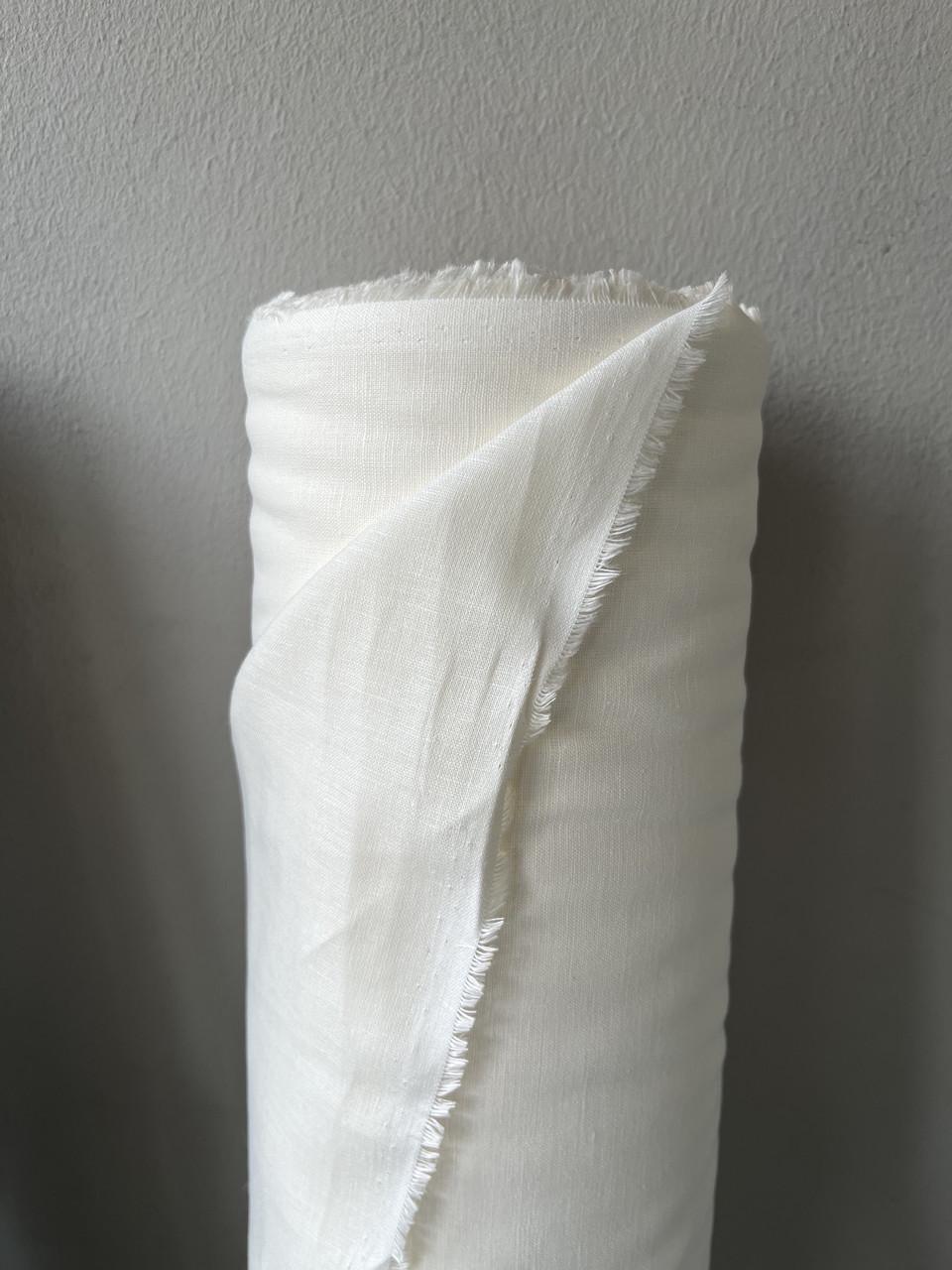 Ткань LINEN PLUS 56% лен 44% вискоза 143 см 1403 Молочный - фото 1