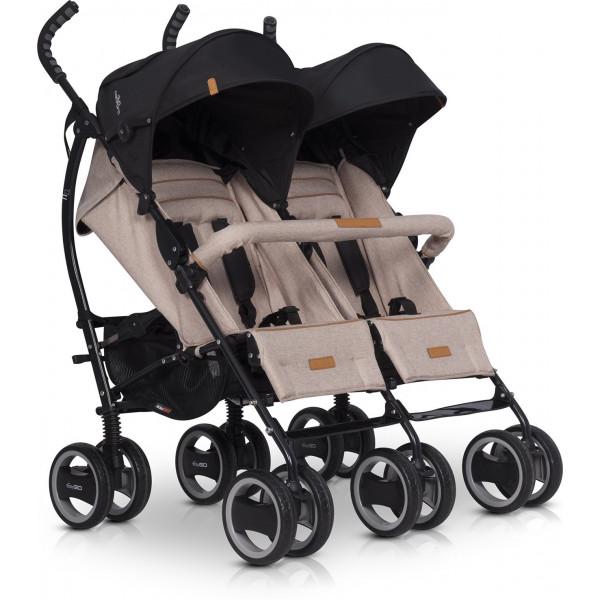 Коляска Easygo Коляска для двойни Comfort Duo 2019 latte, бежевый (9023-EGCD-07)