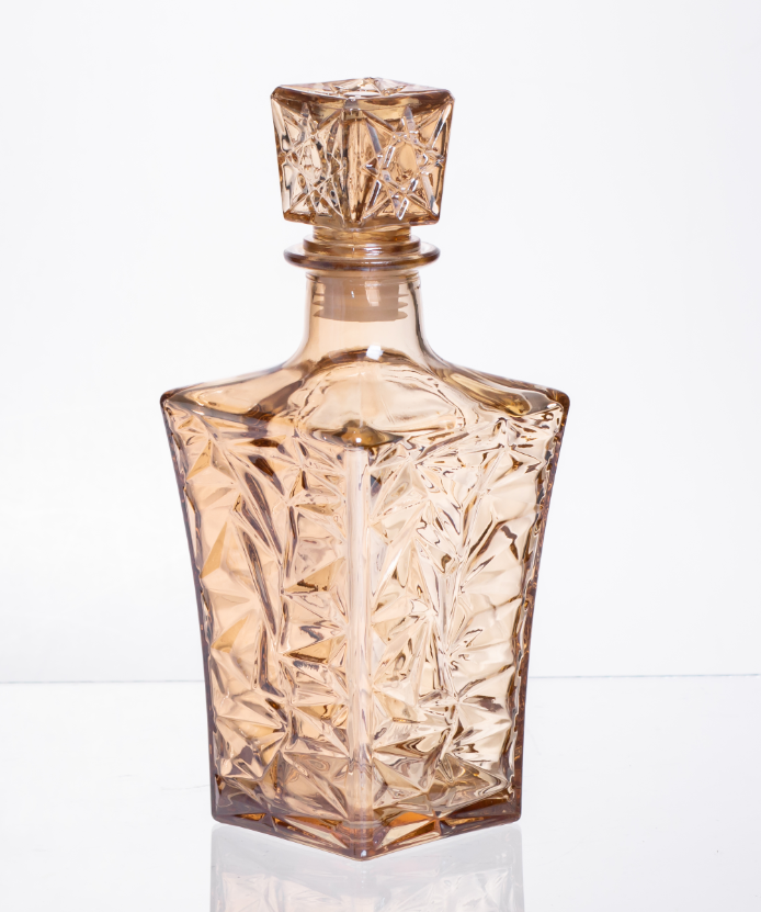 Набор для напитков графин и 6 стаканов для напитков из толстого стекла Коричневый - фото 3 Набор для напитков графин и 6 стаканов для напитков из толстого стекла Коричневый - фото 3