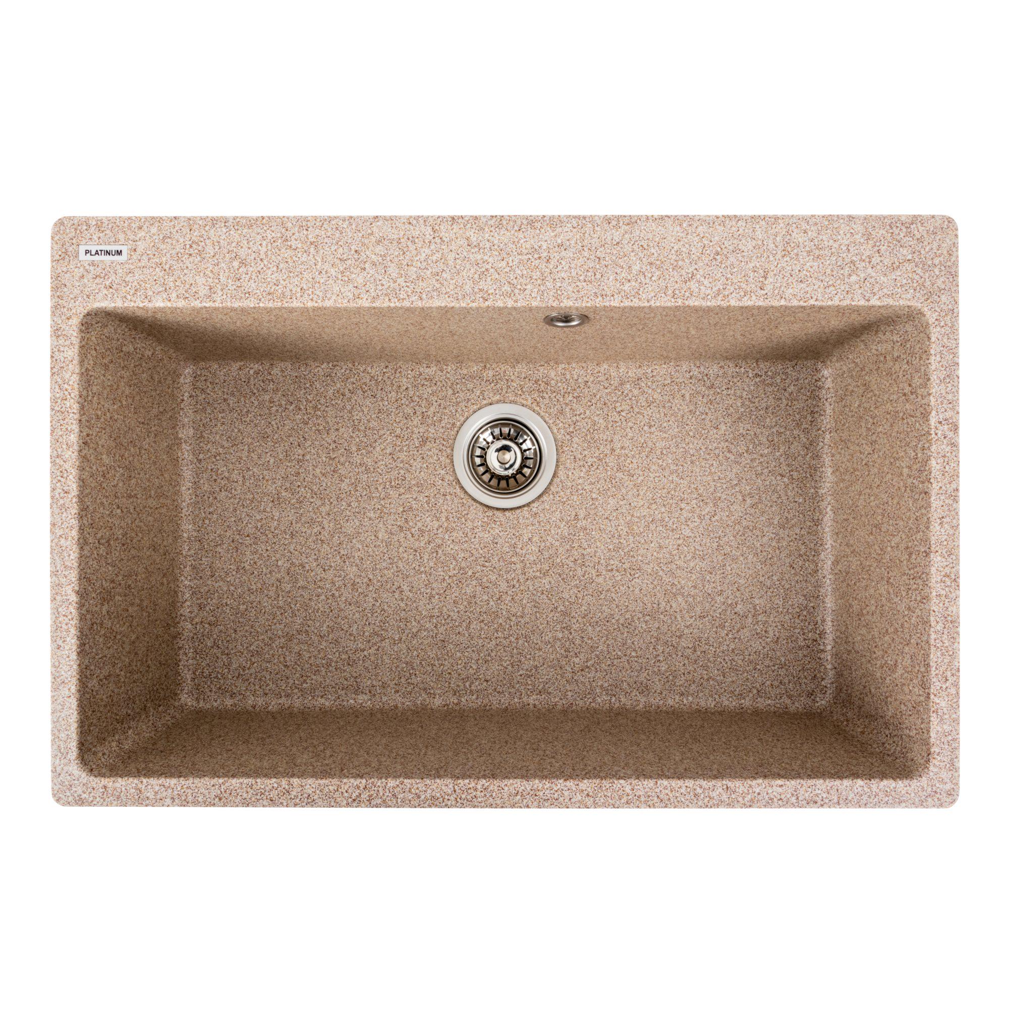 Мойка гранитная для кухни Platinum 7850 Bogema матовая Карамель Мойка гранитная для кухни Platinum 7850 Bogema матовая Карамель