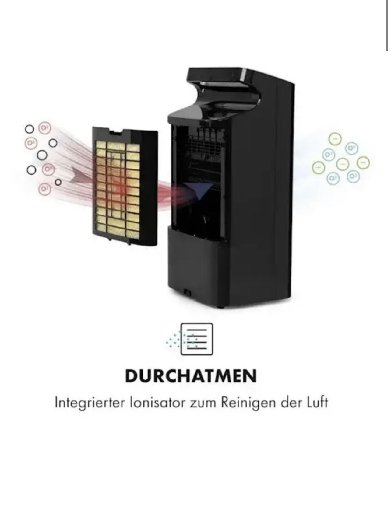 Охолоджувач-вентилятор Klarstein Coldplayer 4в1 384м3/год 68Вт - фото 2 Охолоджувач-вентилятор Klarstein Coldplayer 4в1 384м3/год 68Вт - фото 2