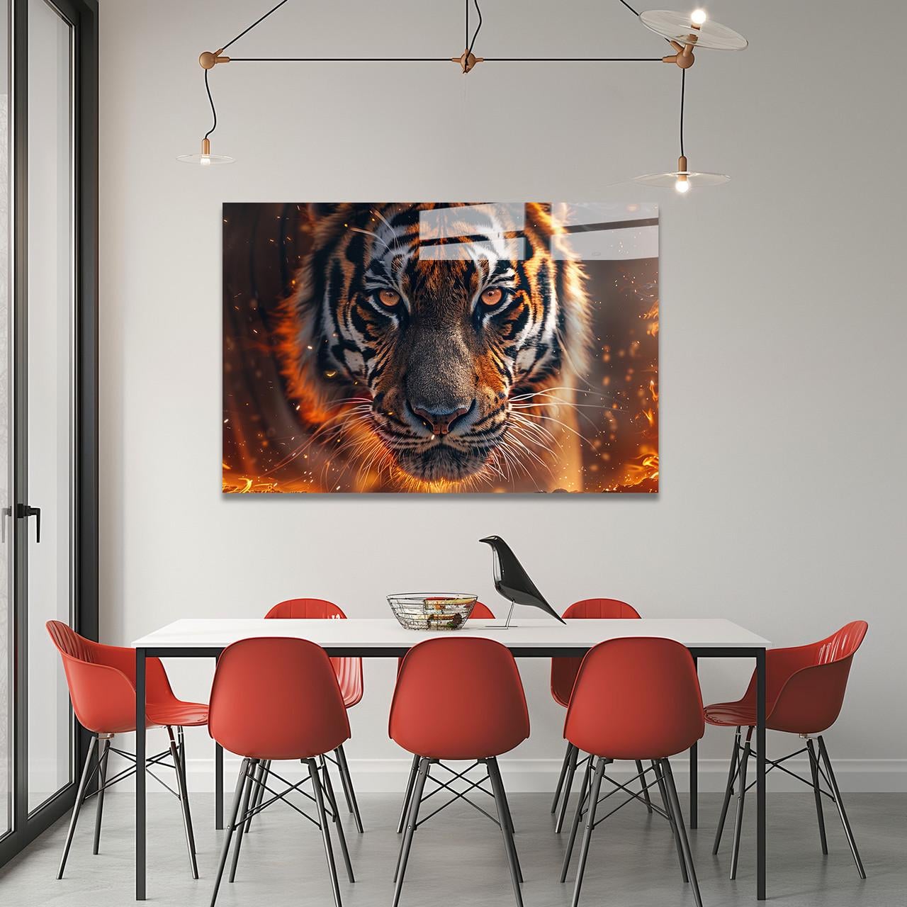 Картина на стекле NovellaPrint Огненный взгляд 60х40 см (425.1)