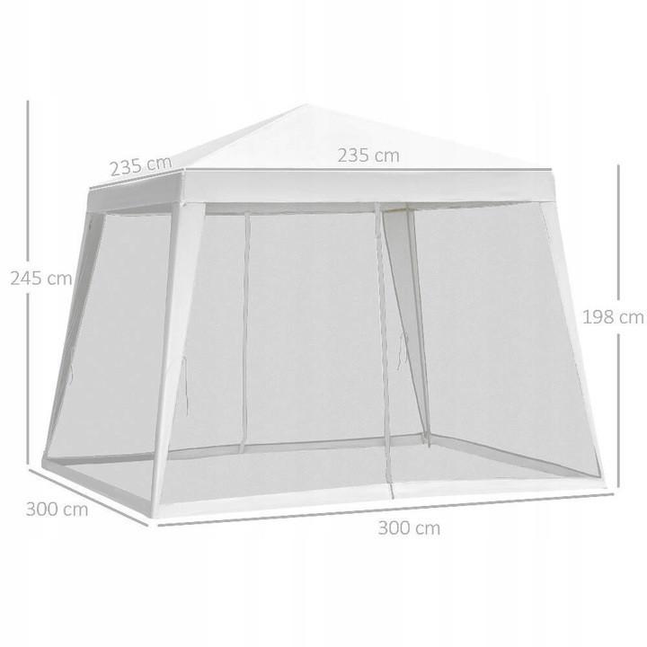 Павільйон садовий 3x3 м Білий (25344995) - фото 3