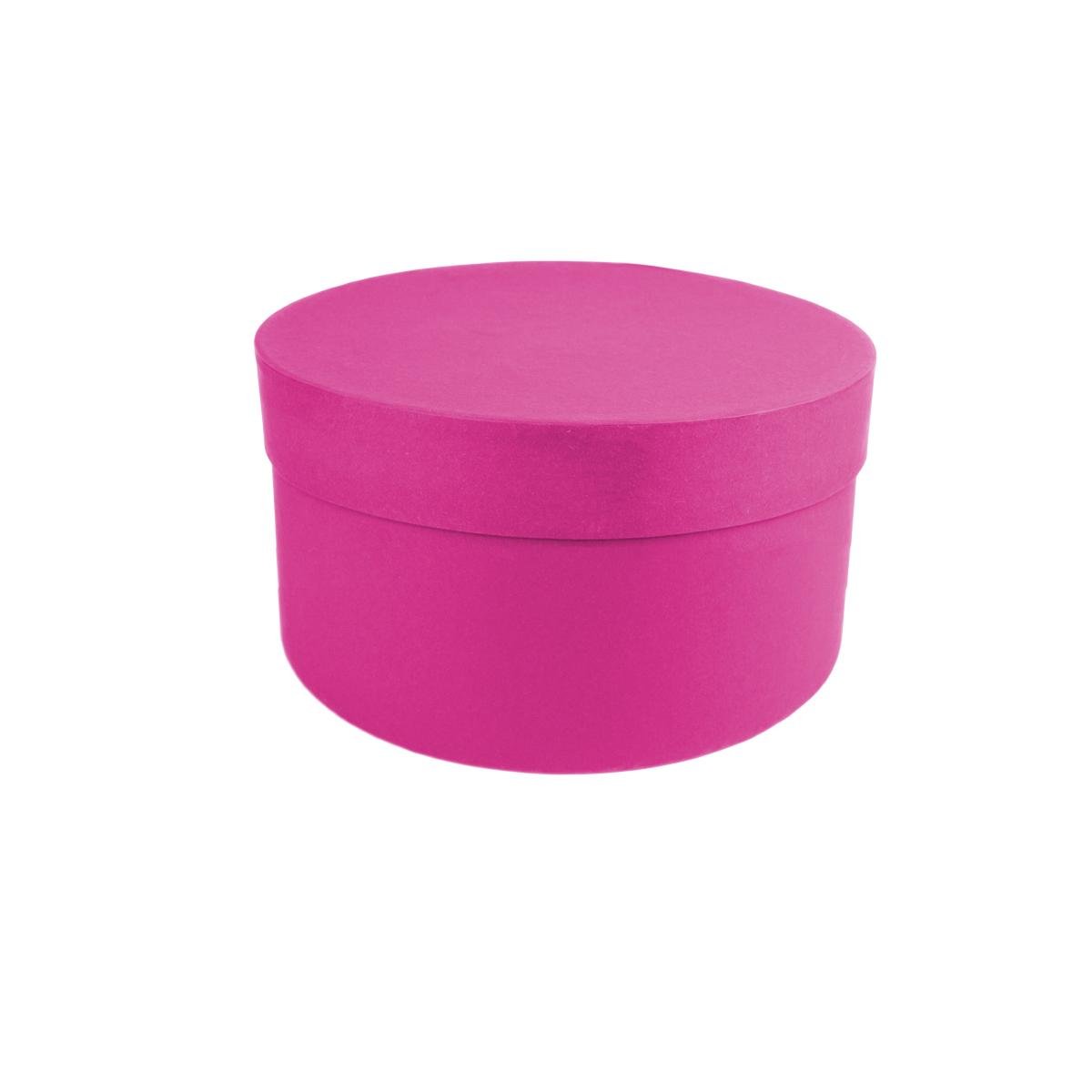 Коробка Perfectbox циліндрична матова 10х20х20 см Фуксія (20104) - фото 1