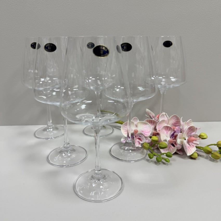 Набір келихів для вина Bohemia b1SC69/450 6 шт. 450 мл 22х10,5 см Corvus Crystal (2818101289) - фото 2 Набір келихів для вина Bohemia b1SC69/450 6 шт. 450 мл 22х10,5 см Corvus Crystal (2818101289) - фото 2