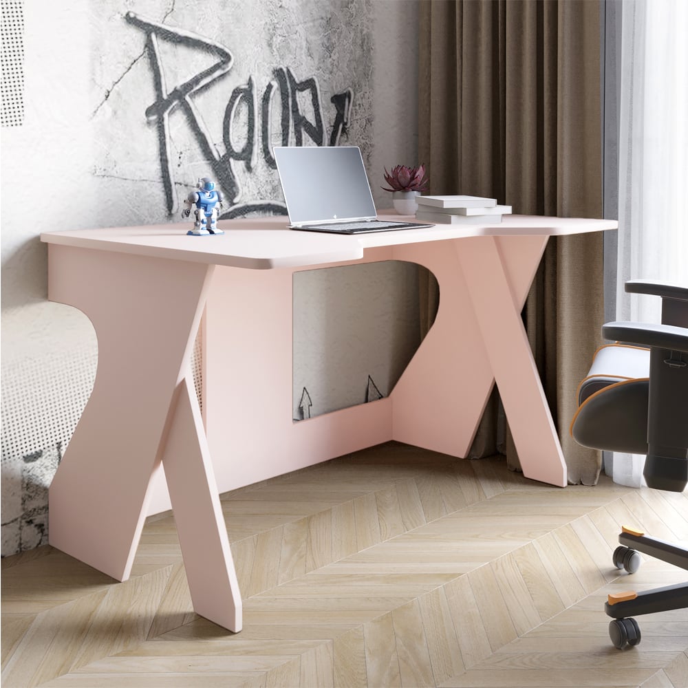 Стіл геймерський Lion Крід 130х80х74,5 см Рожевий (LION-041726) - фото 1 Стіл геймерський Lion Крід 130х80х74,5 см Рожевий (LION-041726) - фото 1