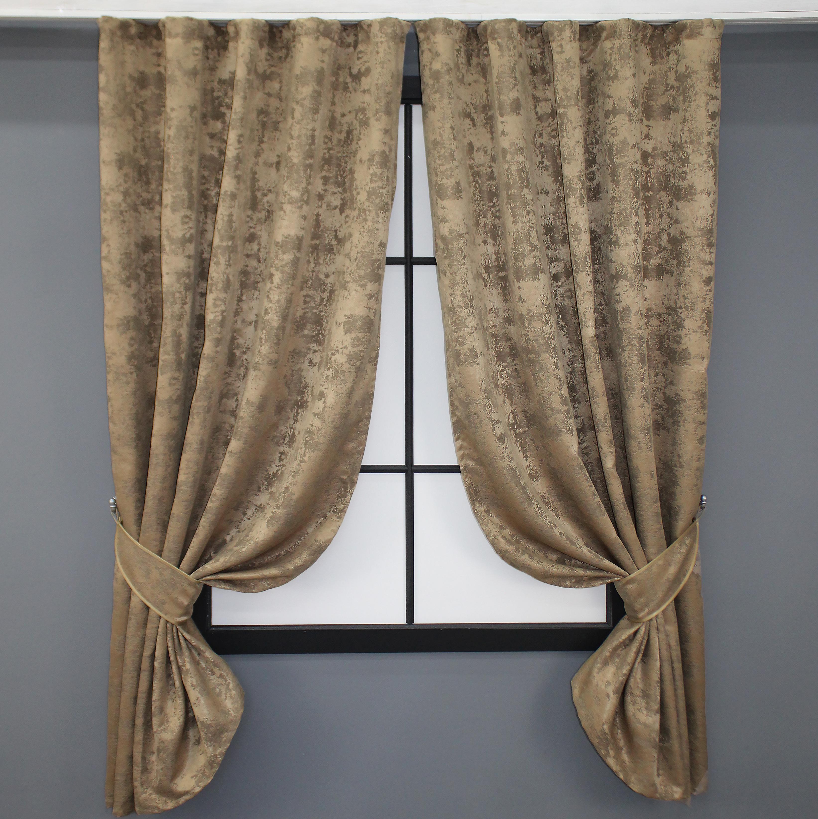 Комплект штор VR-Textil Sultan YL №1205ш жаккард 130х170 см 2 шт. Медово-золотистый (35-0081)