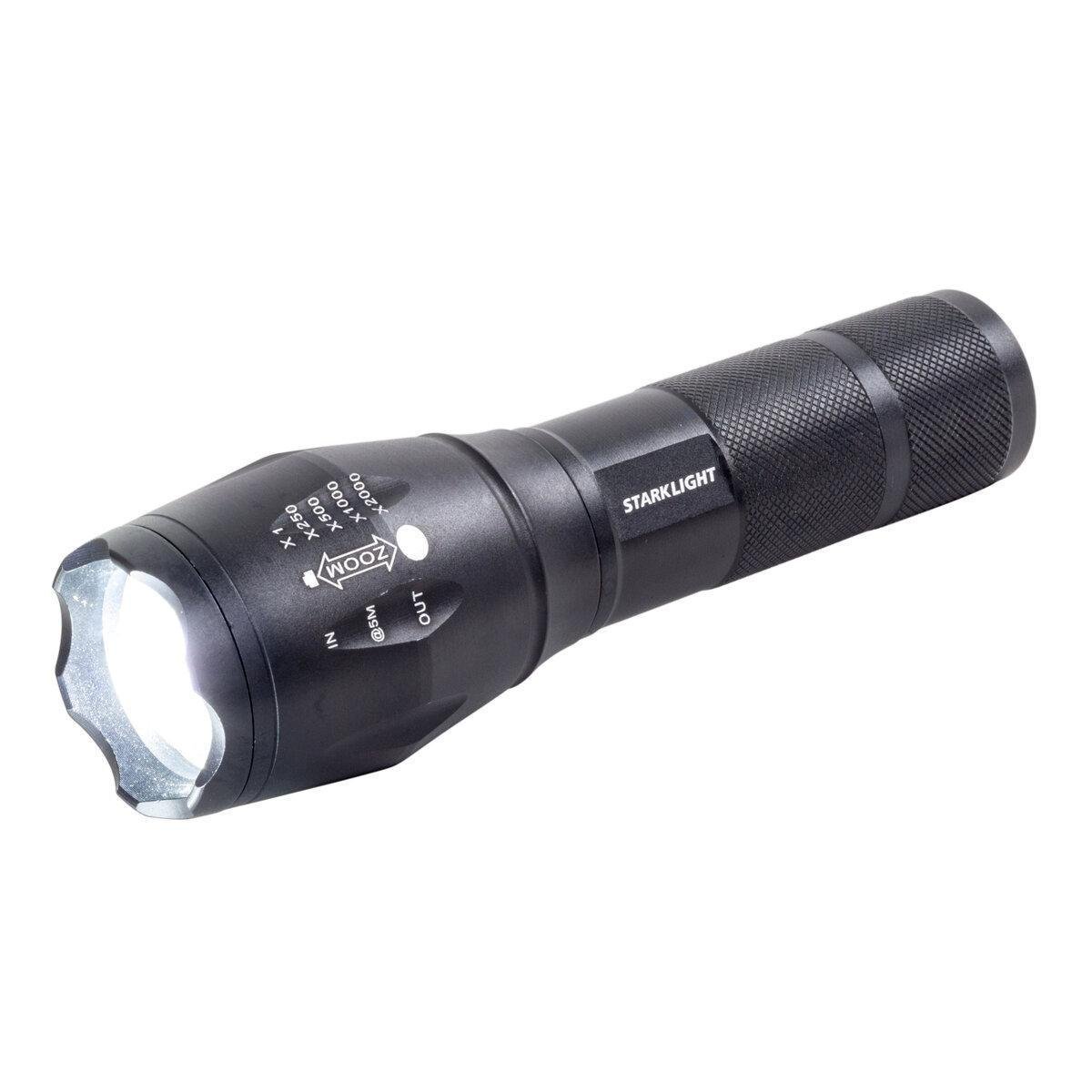 Фонарик светодиодный Sirius T6 с алюминиевым корпусом на батарейках Черный (2366896464)