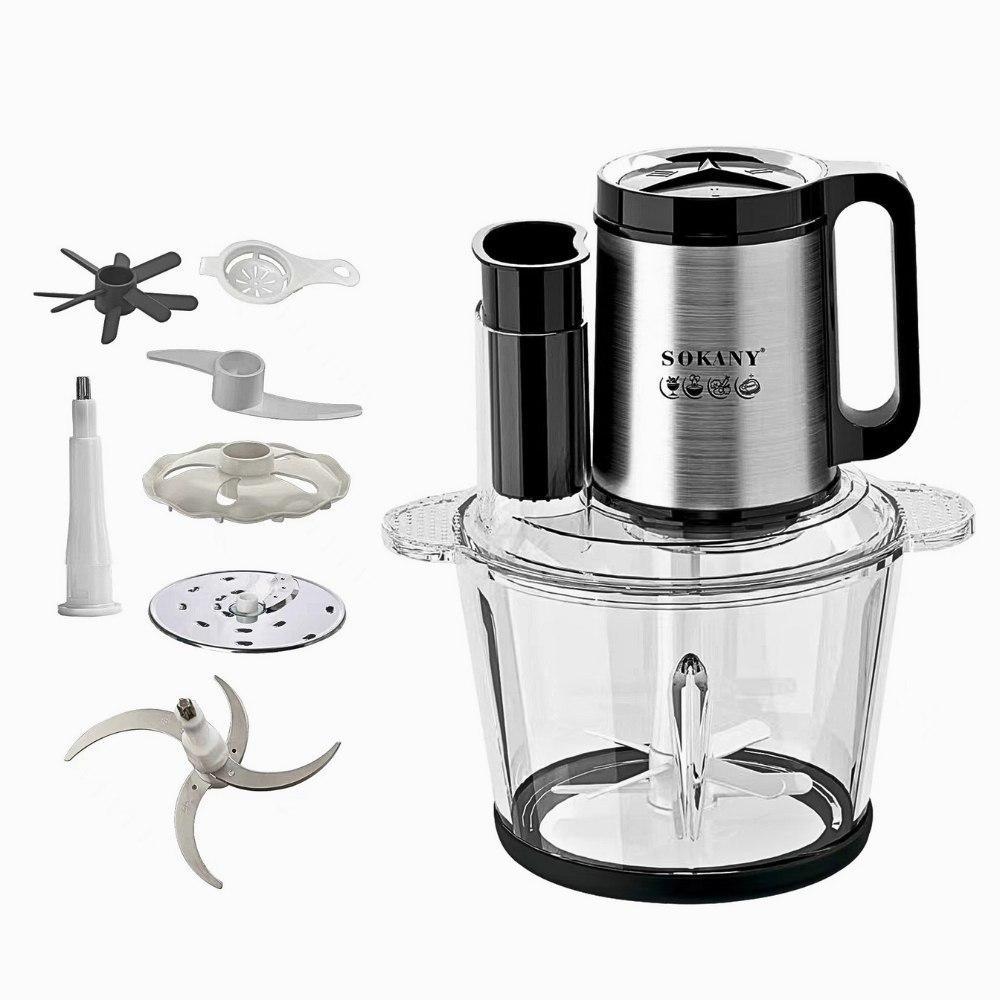 Чоппер-измельчитель Sokany SK-06011 кухонный электрический с чашей на 2,7 л (7418)