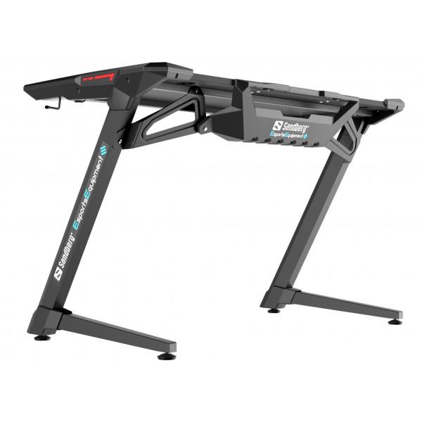 Комп'ютерний стіл Sandberg Fighter Gaming Desk 2 LED Black (640-93) - фото 2