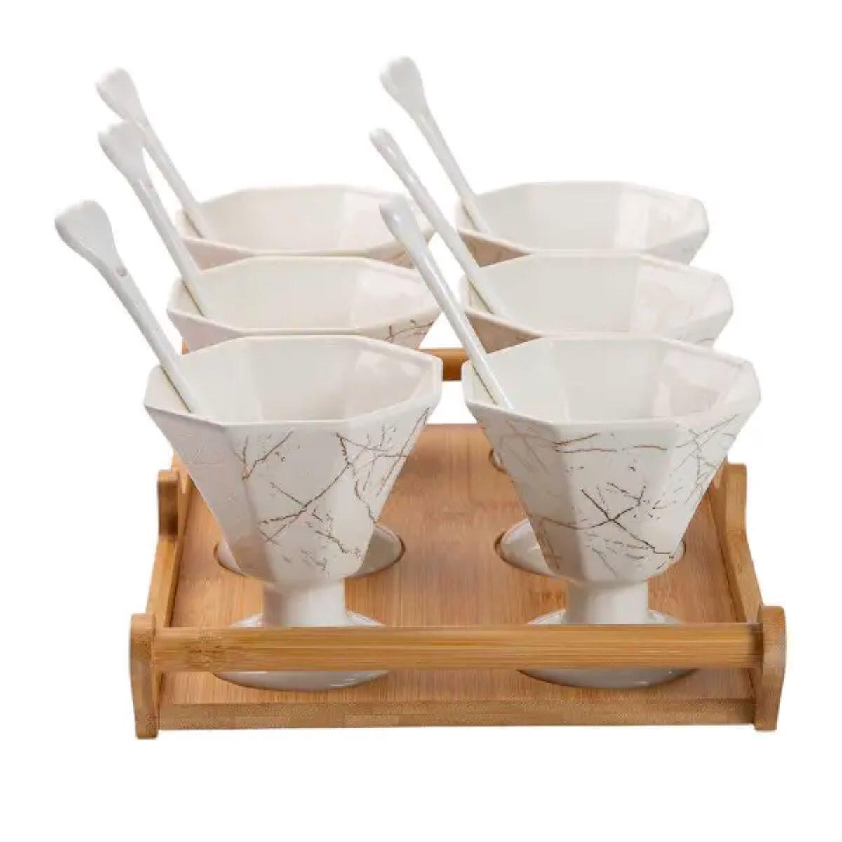 Набір креманок кераміка 200мл 6 шт. Білий (5068) - фото 9 Набір креманок кераміка 200мл 6 шт. Білий (5068) - фото 9