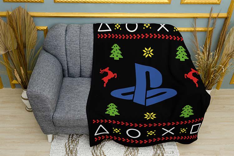Плед плюшевый Gaming World PlayStation Christmas однослойный 150х210 см (114501-1)