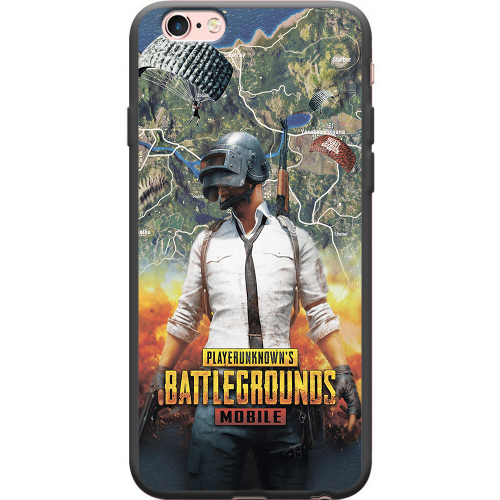 Чехол Boxface iPhone 6 PUBG Mobile Черный силикон (24523-up2309-38148)