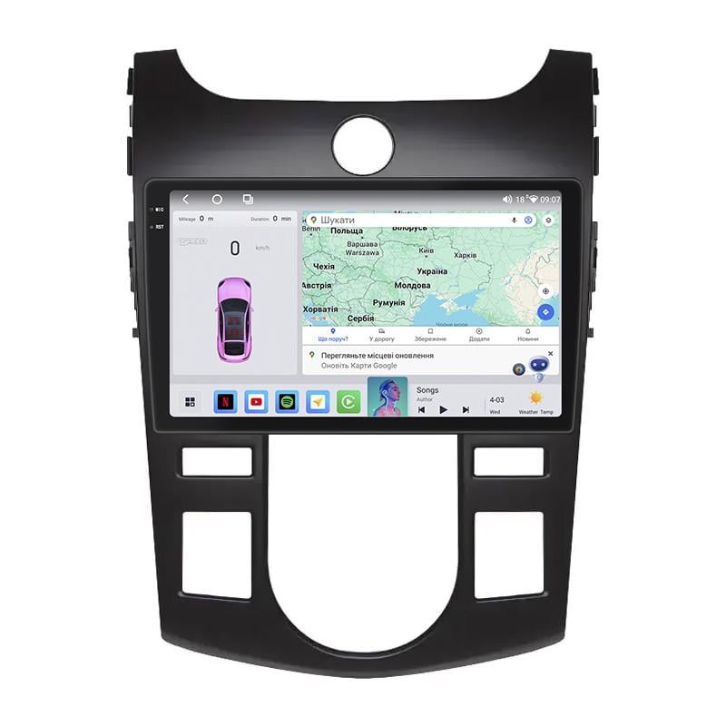 Автомагнитола штатная Lesko для KIA Cerato II 2008-2013 4/64 QLED CarPlay 4G Wi-Fi GPS Prime 9" (27281911)