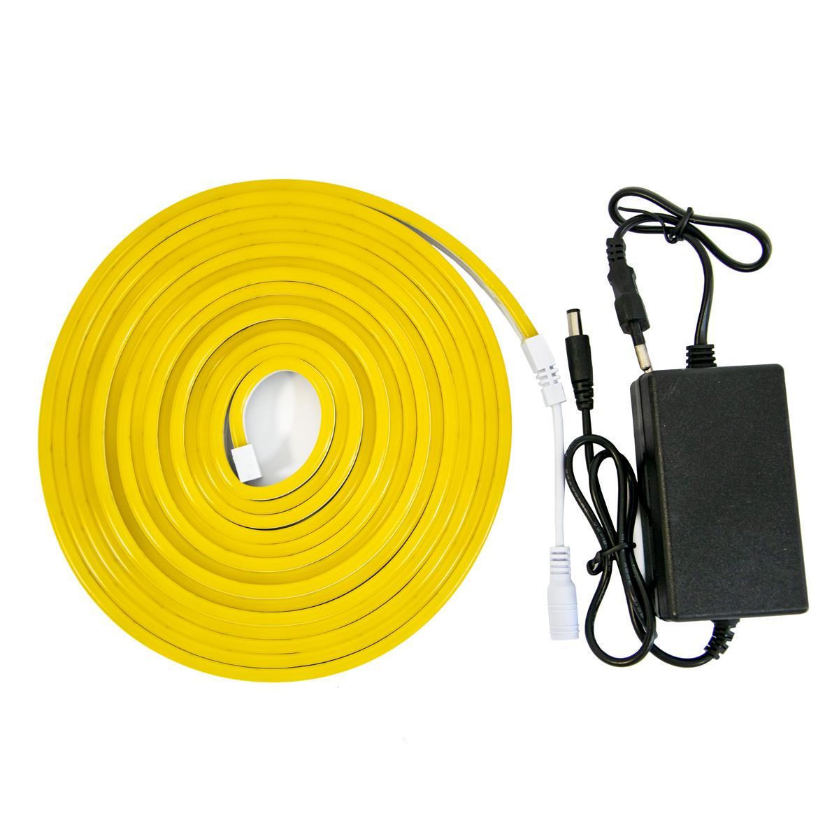 Лента LED гибкая силиконовая Neon 0729 5 м 12V-220V Yellow (11173) Лента LED гибкая силиконовая Neon 0729 5 м 12V-220V Yellow (11173)