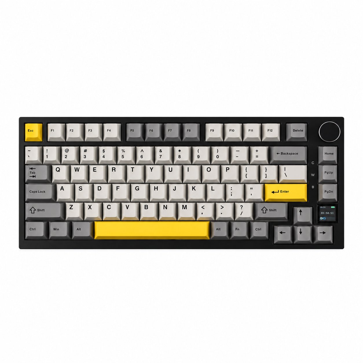 Клавиатура механическая AJAZZ AK820 Pro беспроводная RGB 75% Hot Swap Bluetooth 2.4G USB-C с экраном и регулятором (3072897013)