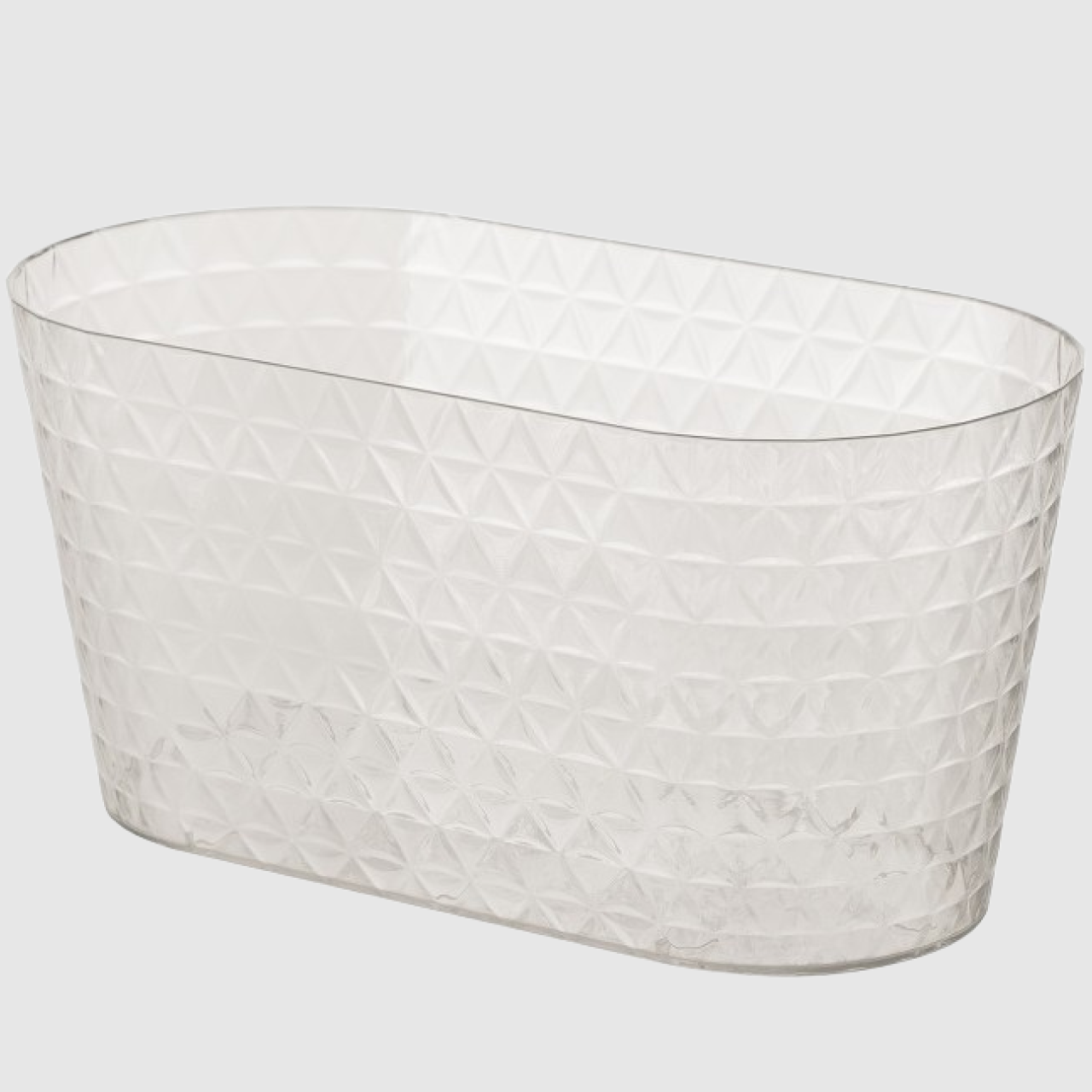 Вазон Diament Petit Овал 27 см Прозрачный (35237) - фото 1 Вазон Diament Petit Овал 27 см Прозрачный (35237) - фото 1