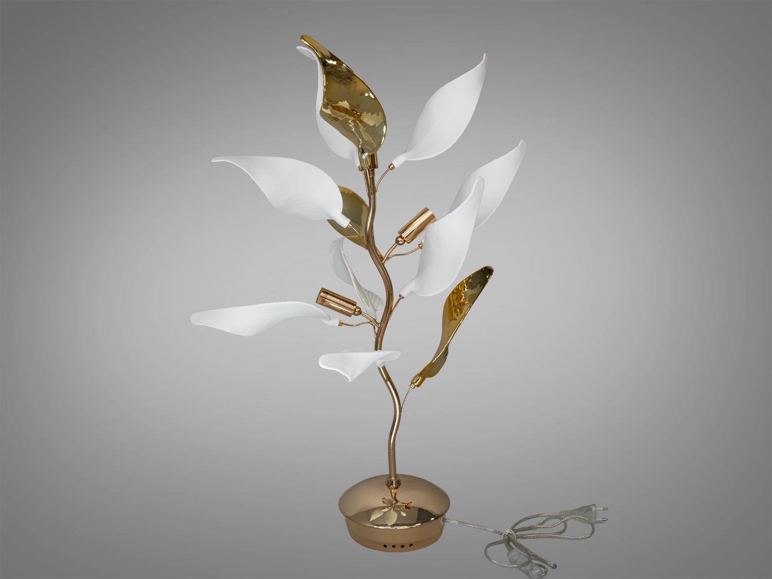 Настільна лампа з керамічними елементами 3 лампи Золотий (7208-3T B GD) - фото 2 Настільна лампа з керамічними елементами 3 лампи Золотий (7208-3T B GD) - фото 2