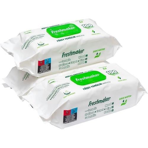 Вологі серветки рушники для прибирання в будинку/господарські побутові Freshmaker Green 100 шт. (000006370) - фото 2 Вологі серветки рушники для прибирання в будинку/господарські побутові Freshmaker Green 100 шт. (000006370) - фото 2