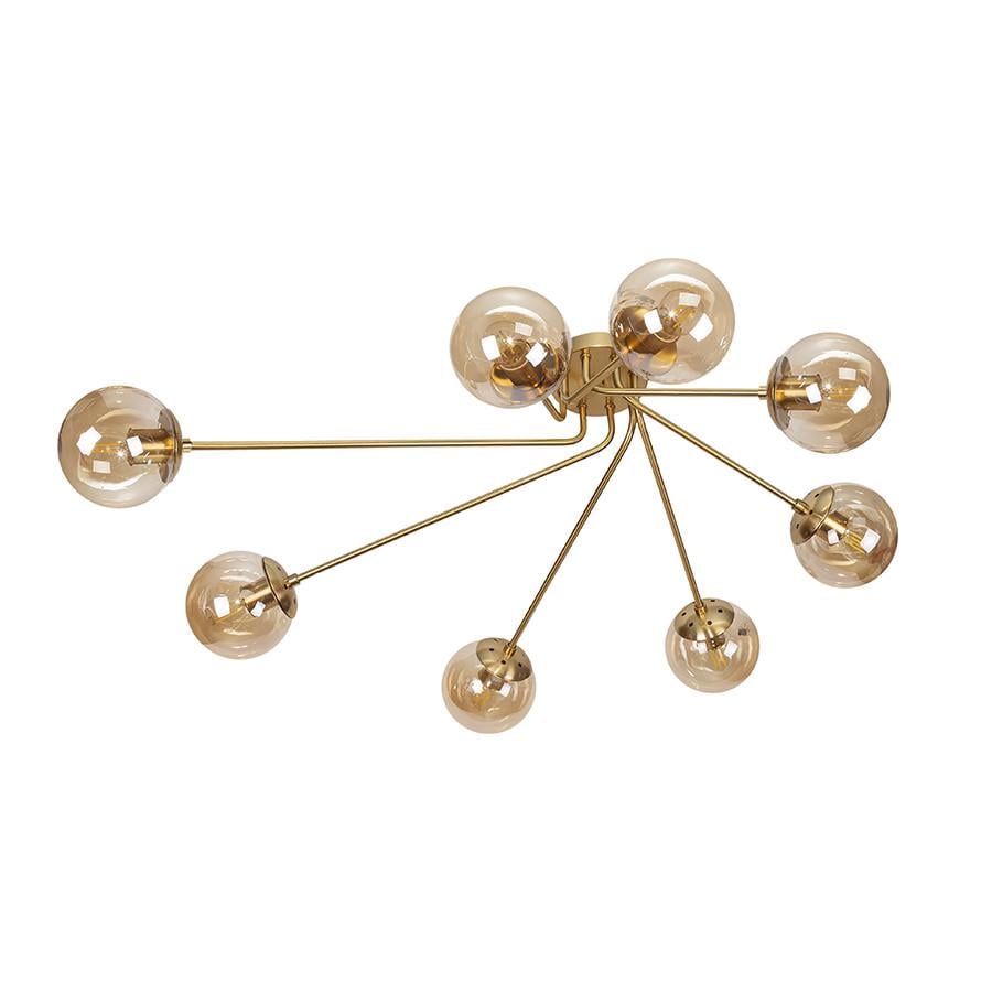 Люстра Levistella 7529803-8 BK+BR Молекула на восемь плафонов Черный/Бронзовый (2569621631)