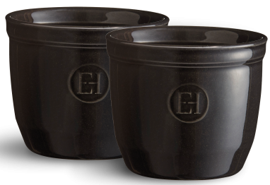 Набор порционных форм Emile Henry керамических 0,17 л 2 шт. Black (794008)