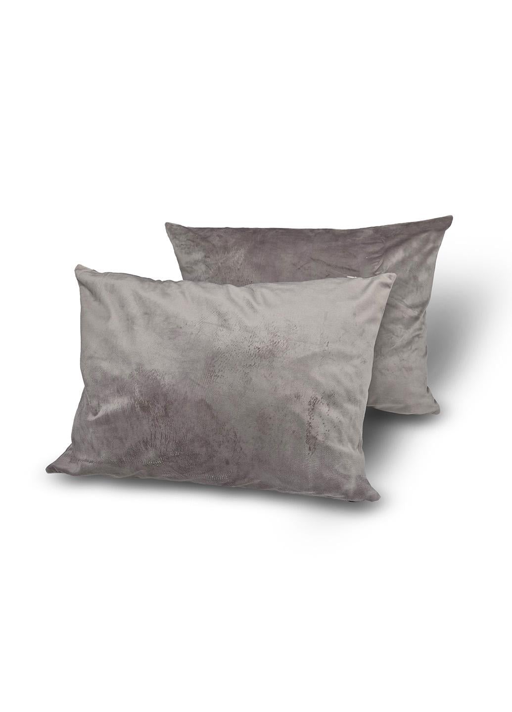 Комплект декоративных подушек Firanka Simple бархат 53x38 см 2 шт. Серый из мокко (п_0879) Комплект декоративных подушек Firanka Simple бархат 53x38 см 2 шт. Серый из мокко (п_0879)