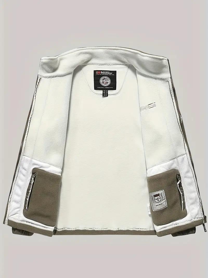 Куртка мужская теплая Knit флисовая утолщенная L Серый (23669034) - фото 3