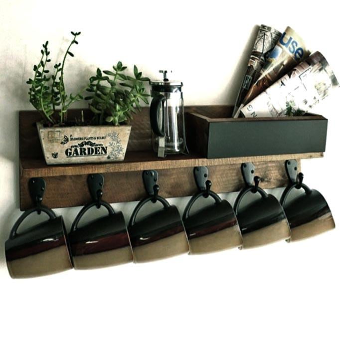 Полка для кружек из дерева Гловат Капучино (СДК-008709)