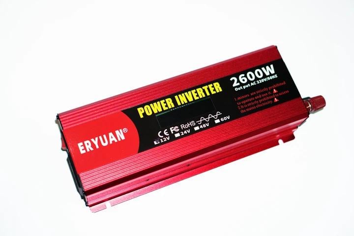 Автомобильный инвертор ERYUAN 2600W LCD DC/AC 12-220V с чистой синусоидой и вольтметром - фото 5 Автомобильный инвертор ERYUAN 2600W LCD DC/AC 12-220V с чистой синусоидой и вольтметром - фото 5