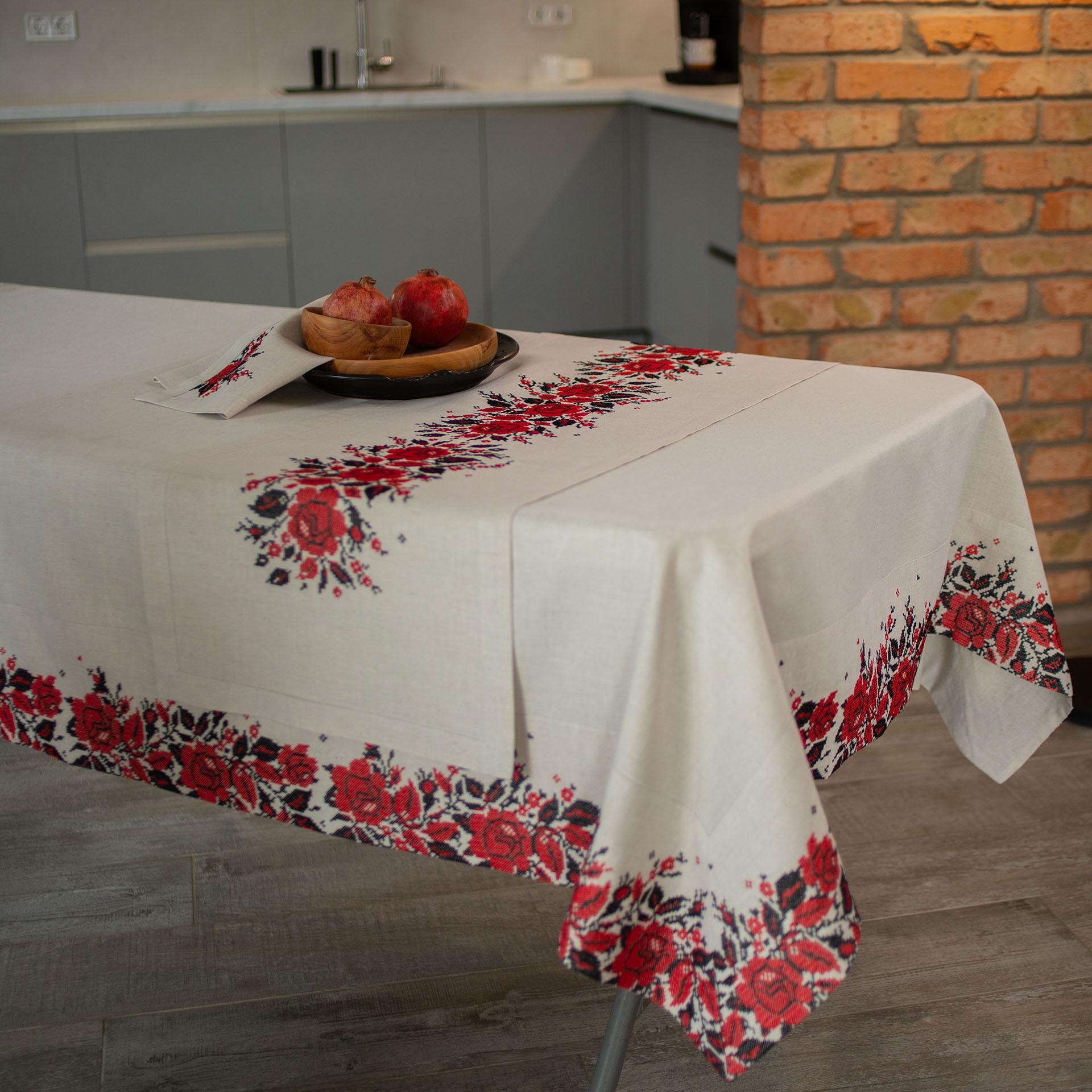 Скатерть Едельвіка Этно мотивы 2,00x1,45 м (295-22/00) - фото 1 Скатерть Едельвіка Этно мотивы 2,00x1,45 м (295-22/00) - фото 1