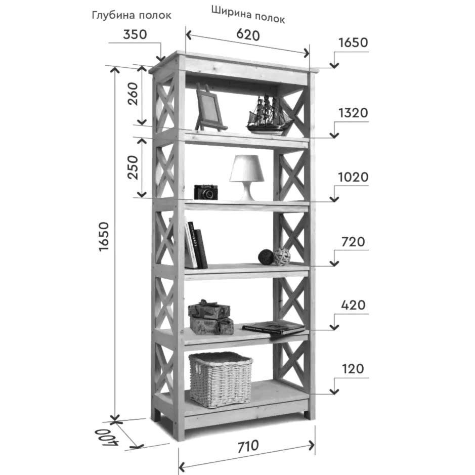 Стеллаж кухонный из дерева Трасел 671 Бланже (СТА-6716301) - фото 4 Стеллаж кухонный из дерева Трасел 671 Бланже (СТА-6716301) - фото 4