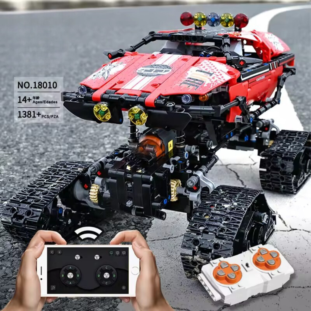 Конструктор Спортивний позашляховик на гусеничному ходу на дистанційному управлінні 1381 деталь Червоний (2402604451) - фото 6 Конструктор Спортивний позашляховик на гусеничному ходу на дистанційному управлінні 1381 деталь Червоний (2402604451) - фото 6