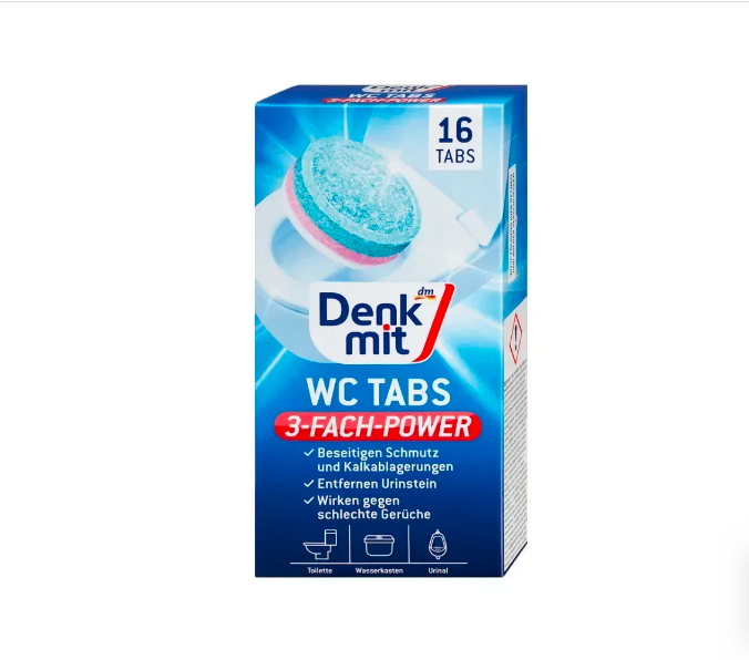 Таблетки для очищення унітазу Denkmit WC Tabs 3-Fach Power 16 шт. (36517576)