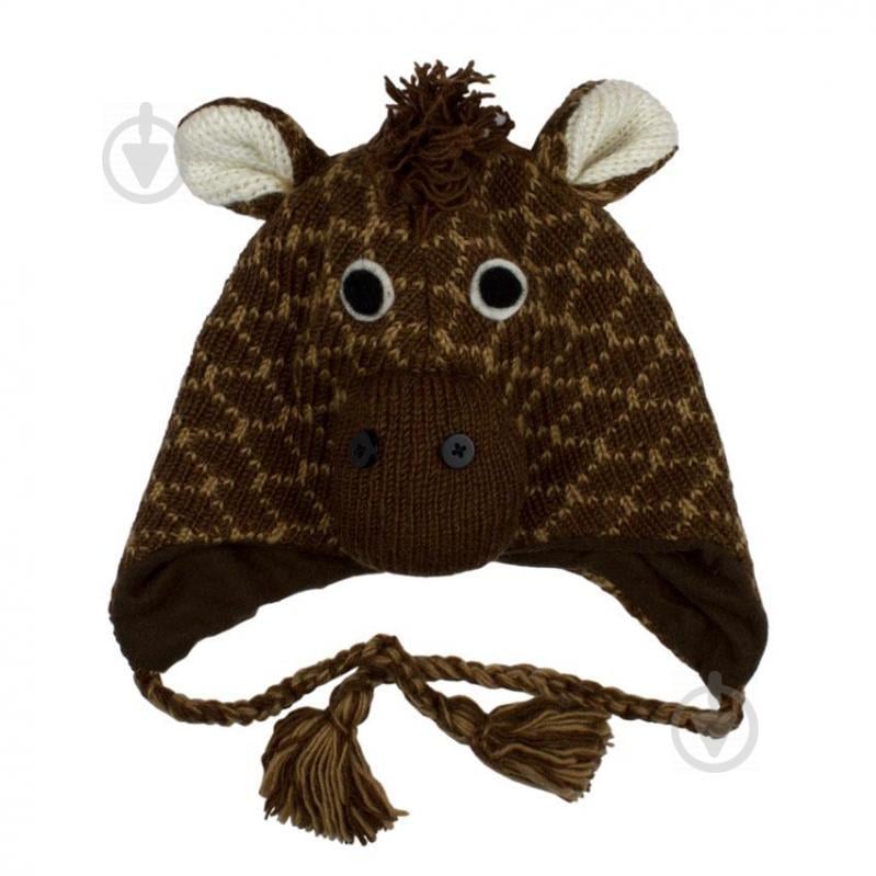Шапка с ушками Kathmandu Animals Giraffe Оne size Коричневый (23071)